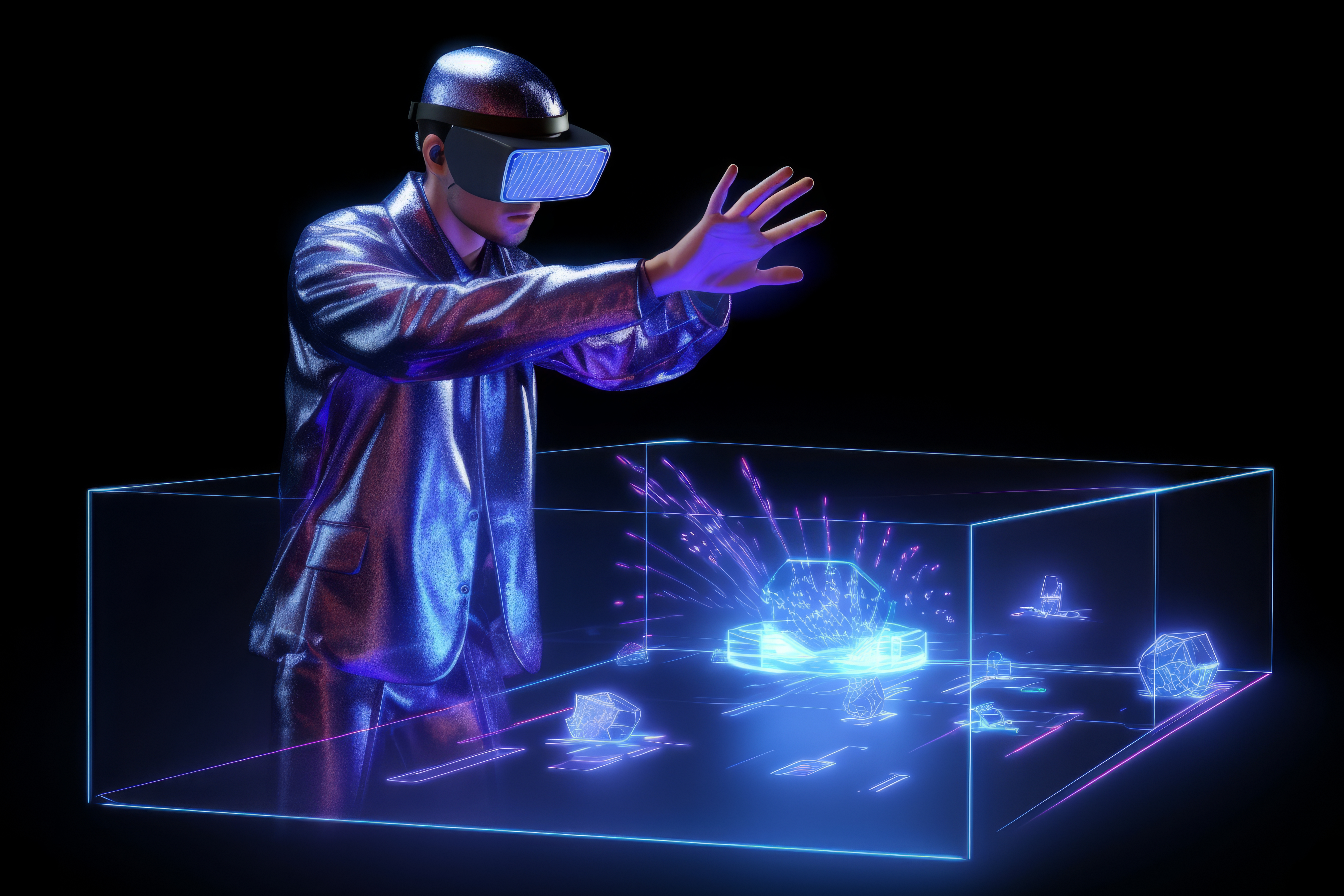 person-using-ar-technology-perform-their-occupation как интегрировать VR/AR