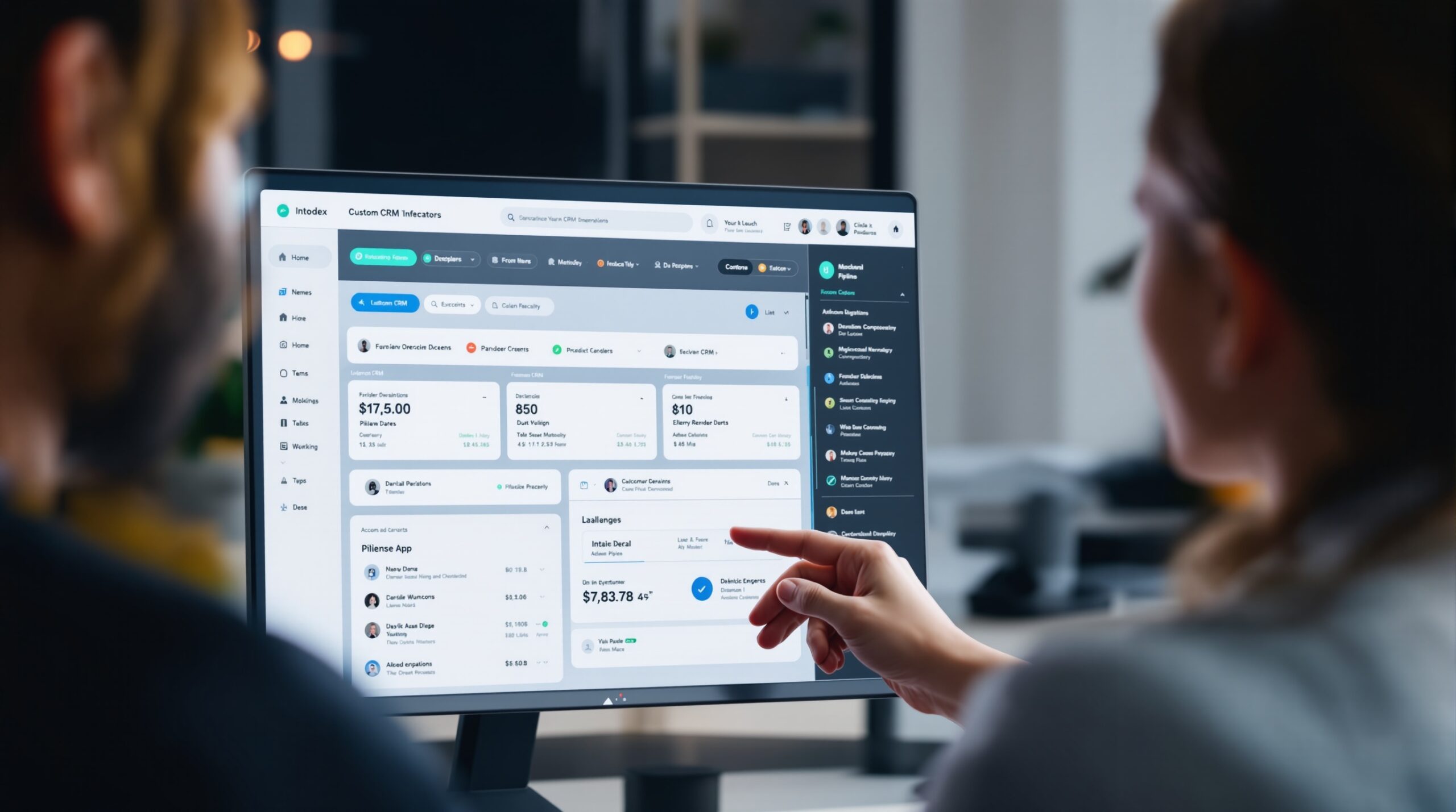Экран с интеграциями CRM и подключением внешних бизнес-сервисов